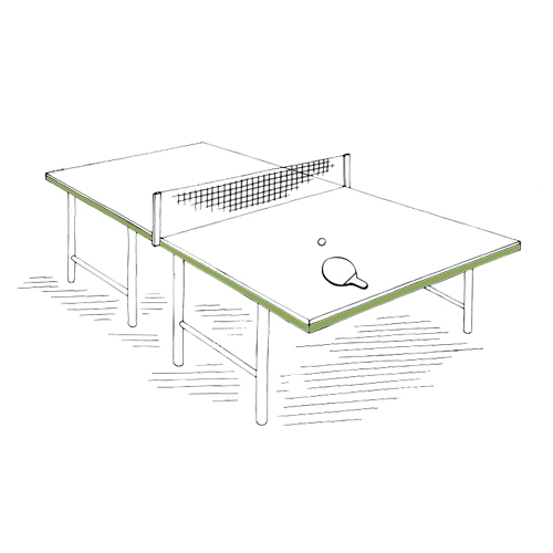 Folded Ping Pong table cover